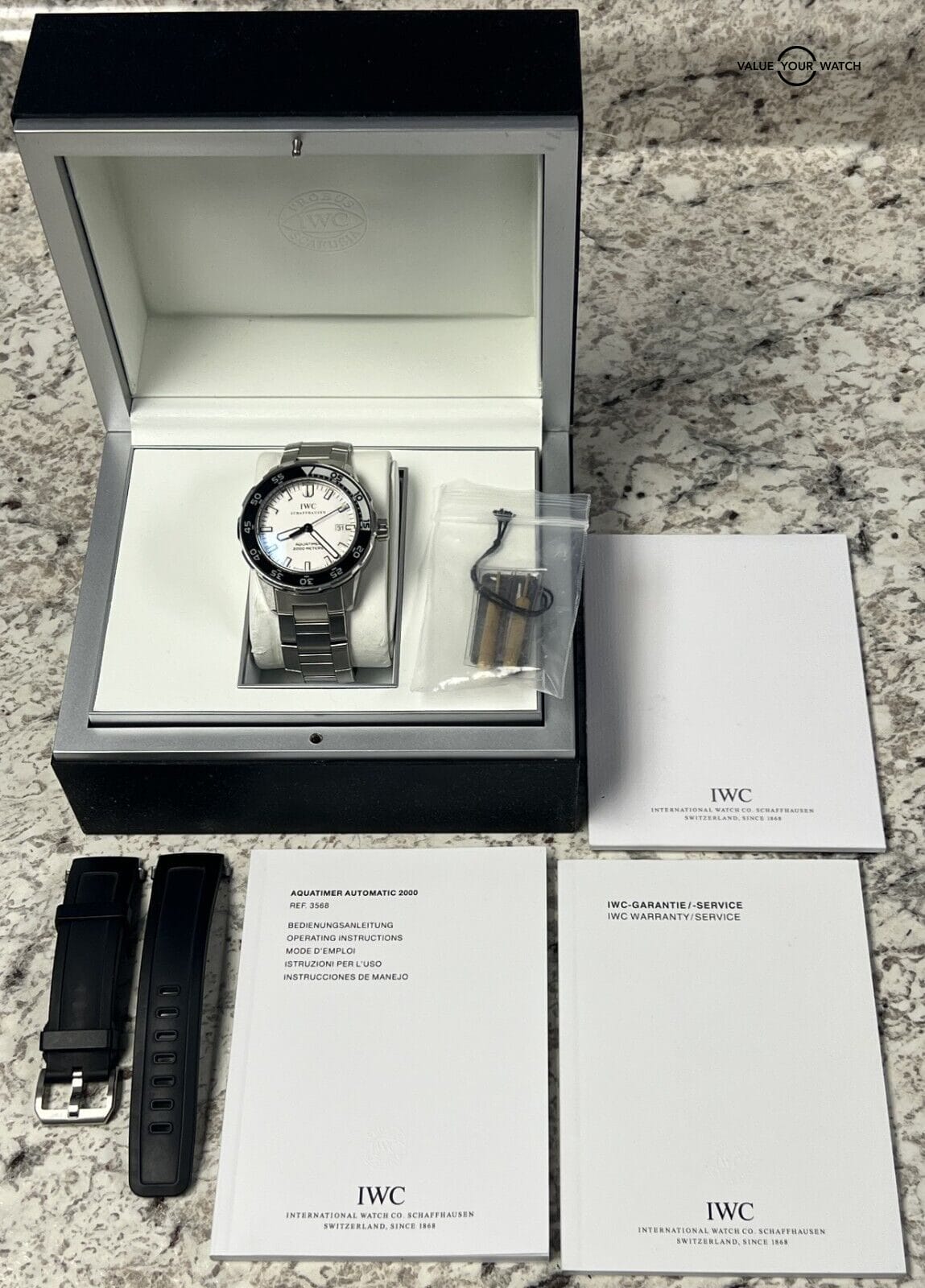 IWC Aquatimer Automatic IW356806 44mm White Dial 2 Straps BOXES! - Image 13