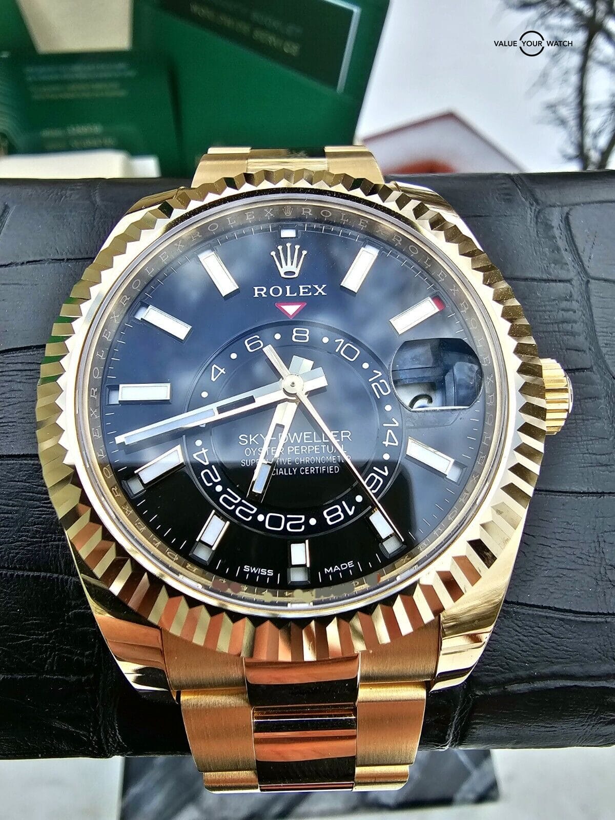 ROLEX SKY-DWELLER 326938 18K Gold Oyster Braclet, Back Dial-Complete Set - Image 3