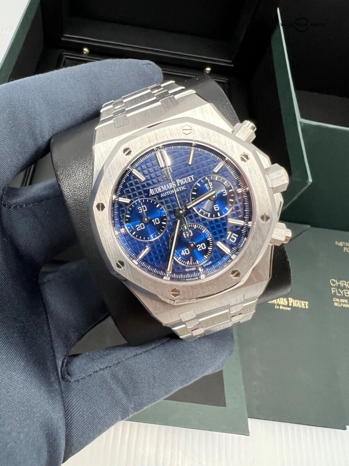 Ltd 222 Pieces Japan Edition Audemars Piguet Royal Oak Blue Dial White Gold - Image 7