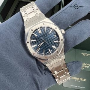New 50th Anniversary Audemars Piguet Royal Oak Blue Dial 41mm Complete Set