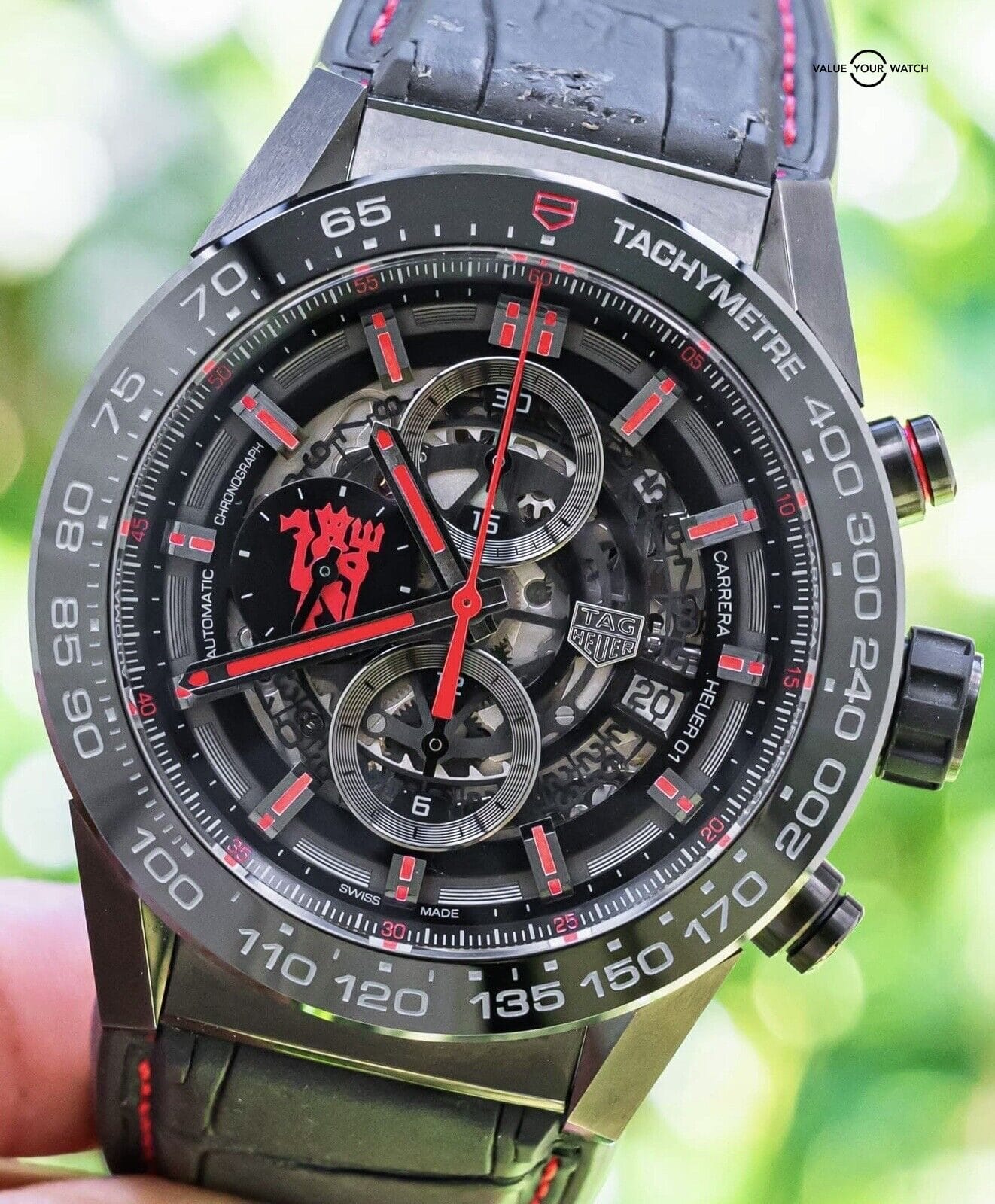 Tag Heuer Carrera Calibre 01 Manchester United Red Devil 45