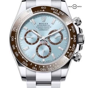 New Release 2023 Rolex Platinum DAYTONA COSMOGRAPH Baguette Ice Blue DIAL 126506