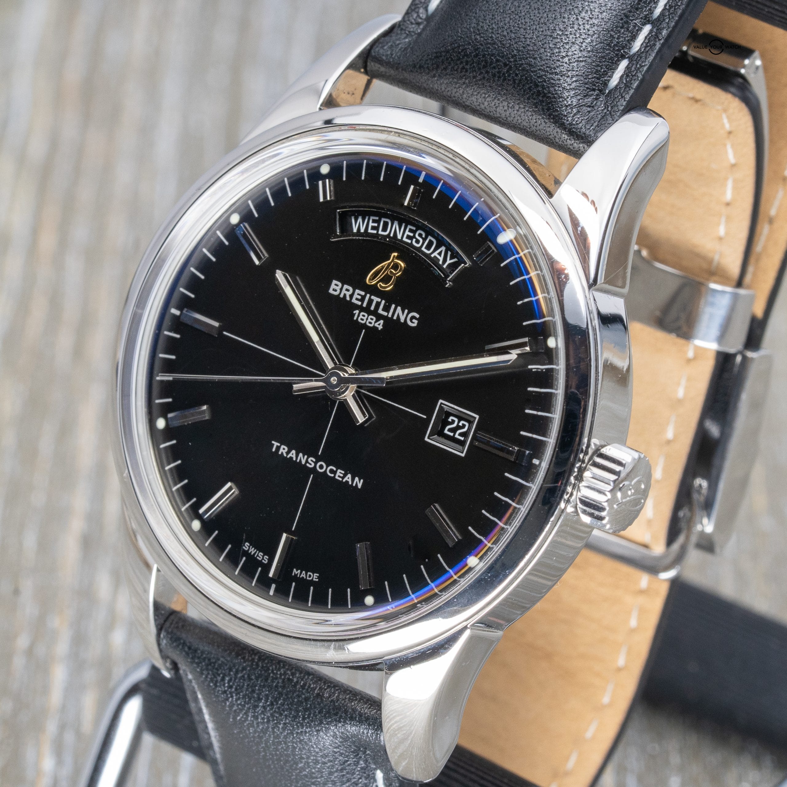 Breitling Transocean Day-Date 43 Steel Mens Dress Watch - Image 5