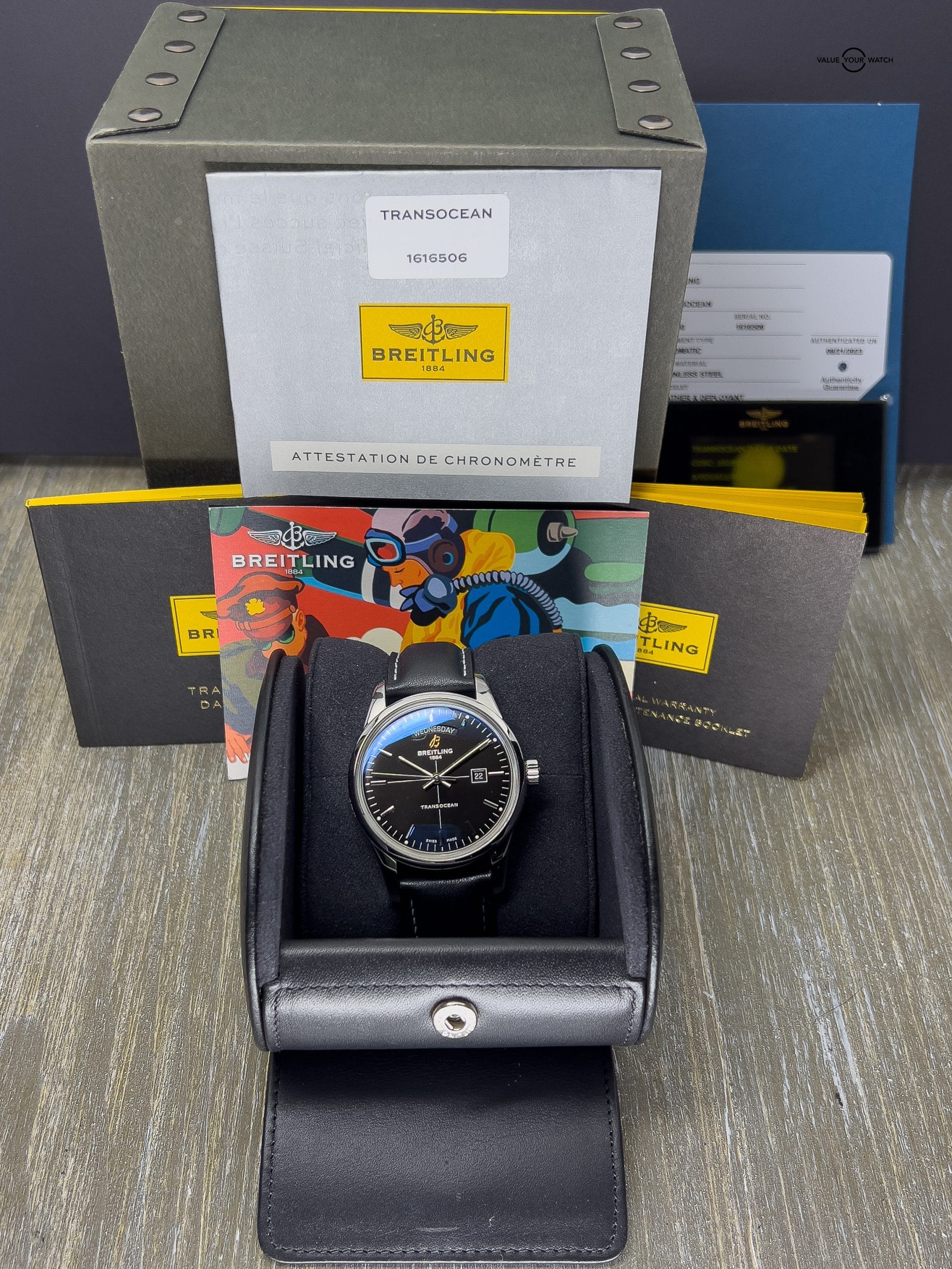 Breitling Transocean Day-Date 43 Steel Mens Dress Watch - Image 2