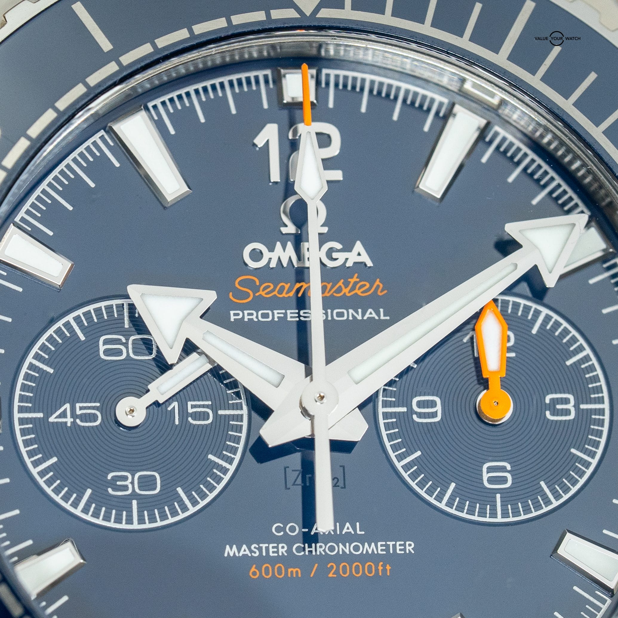 OMEGA Seamaster Planet Ocean Chronograph 600M 45.5mm Automatic Chronometer Steel Blue Dial - Image 10