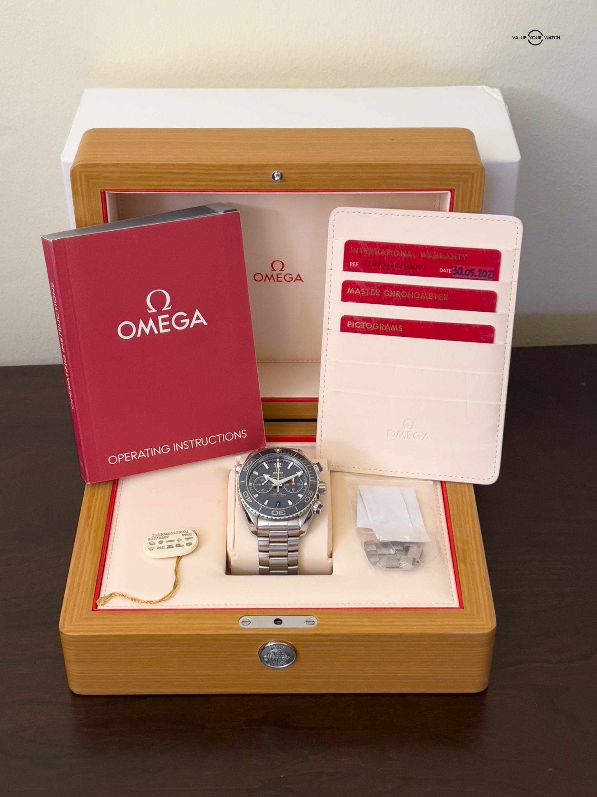 OMEGA Seamaster Planet Ocean Chronograph 600M 45.5mm Automatic Chronometer Steel Blue Dial - Image 2