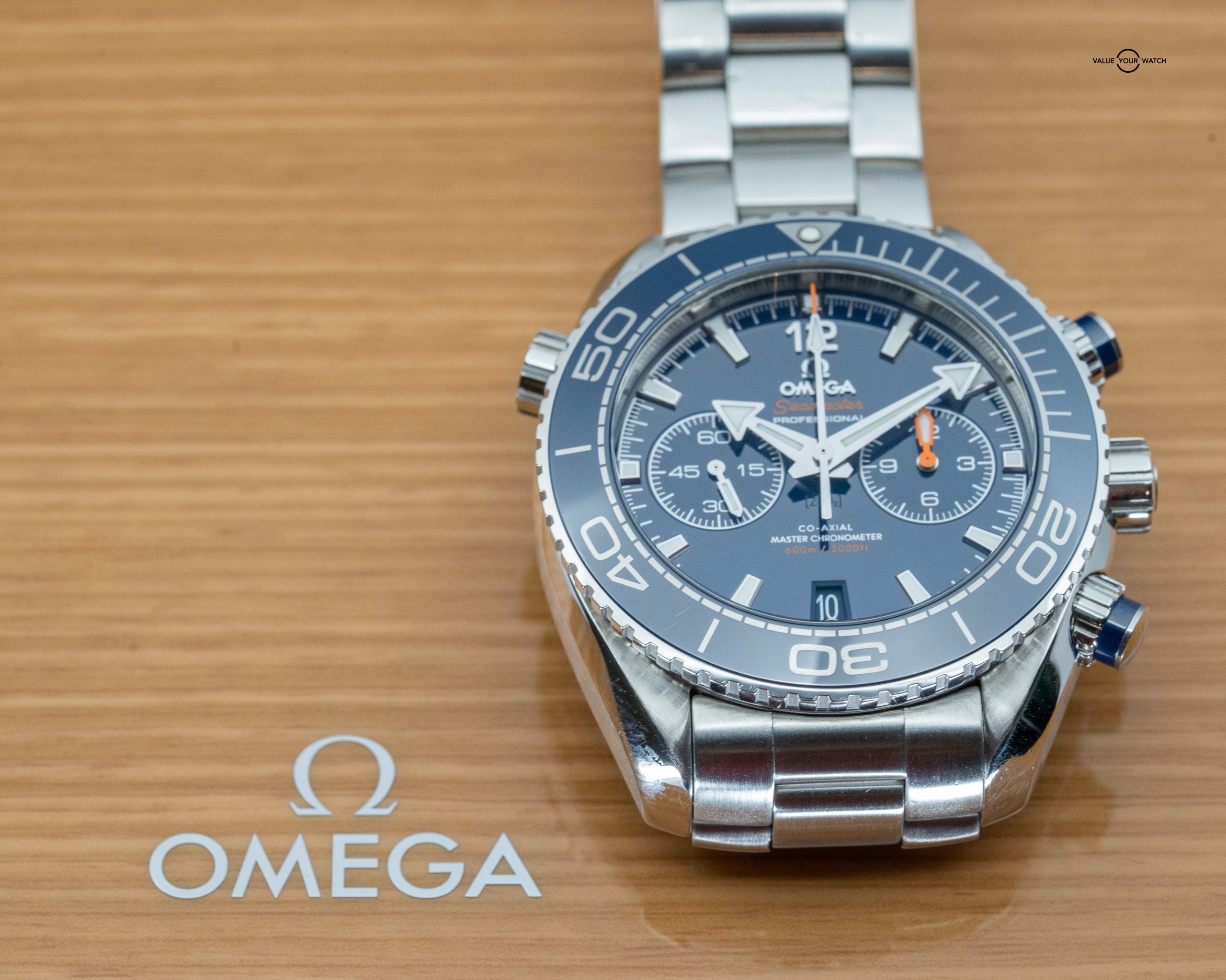 OMEGA Seamaster Planet Ocean Chronograph 600M 45.5mm Automatic Chronometer Steel Blue Dial - Image 9
