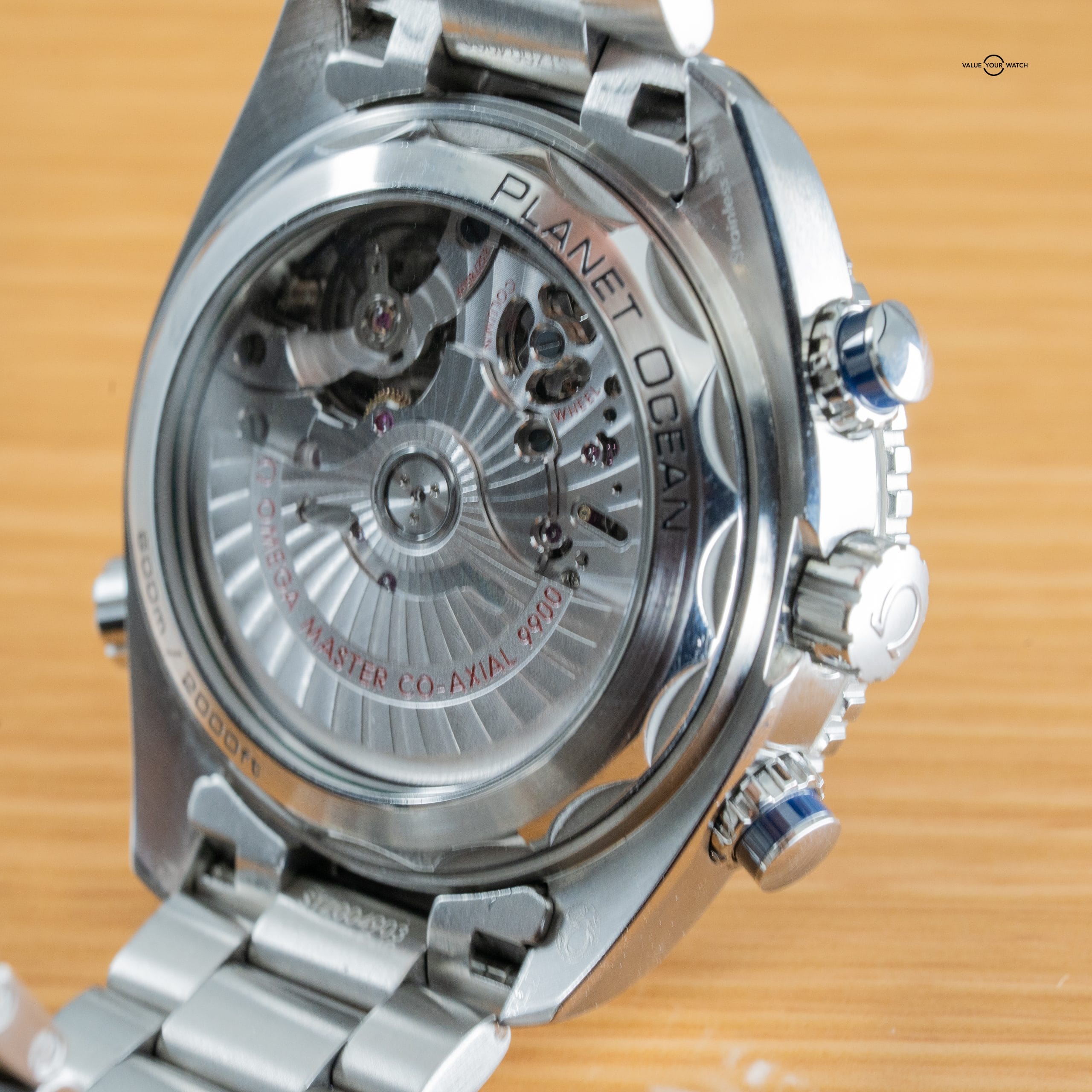 OMEGA Seamaster Planet Ocean Chronograph 600M 45.5mm Automatic Chronometer Steel Blue Dial - Image 7