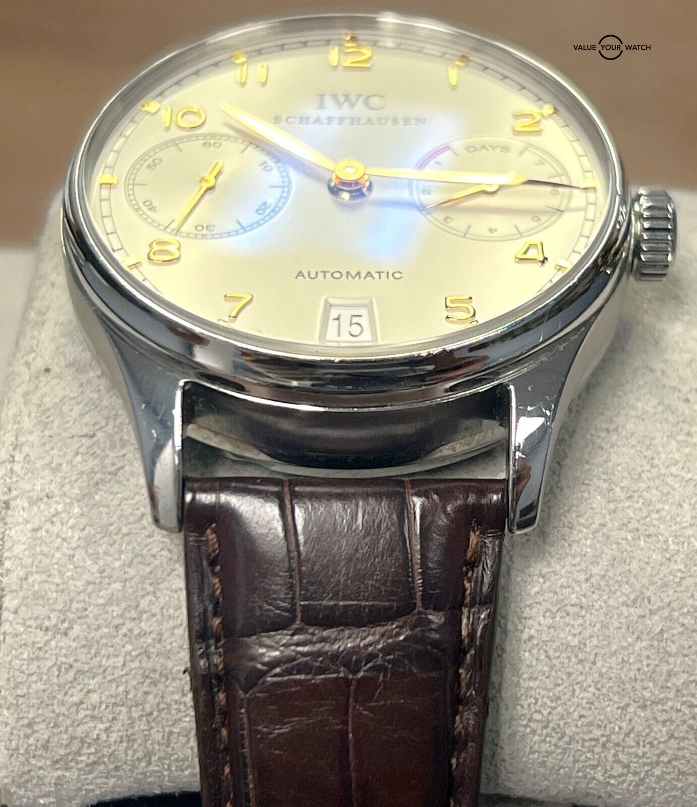 IWC Portuguese Automatic 7 Day Reserve Silver Dial IW5001-14! - Image 6