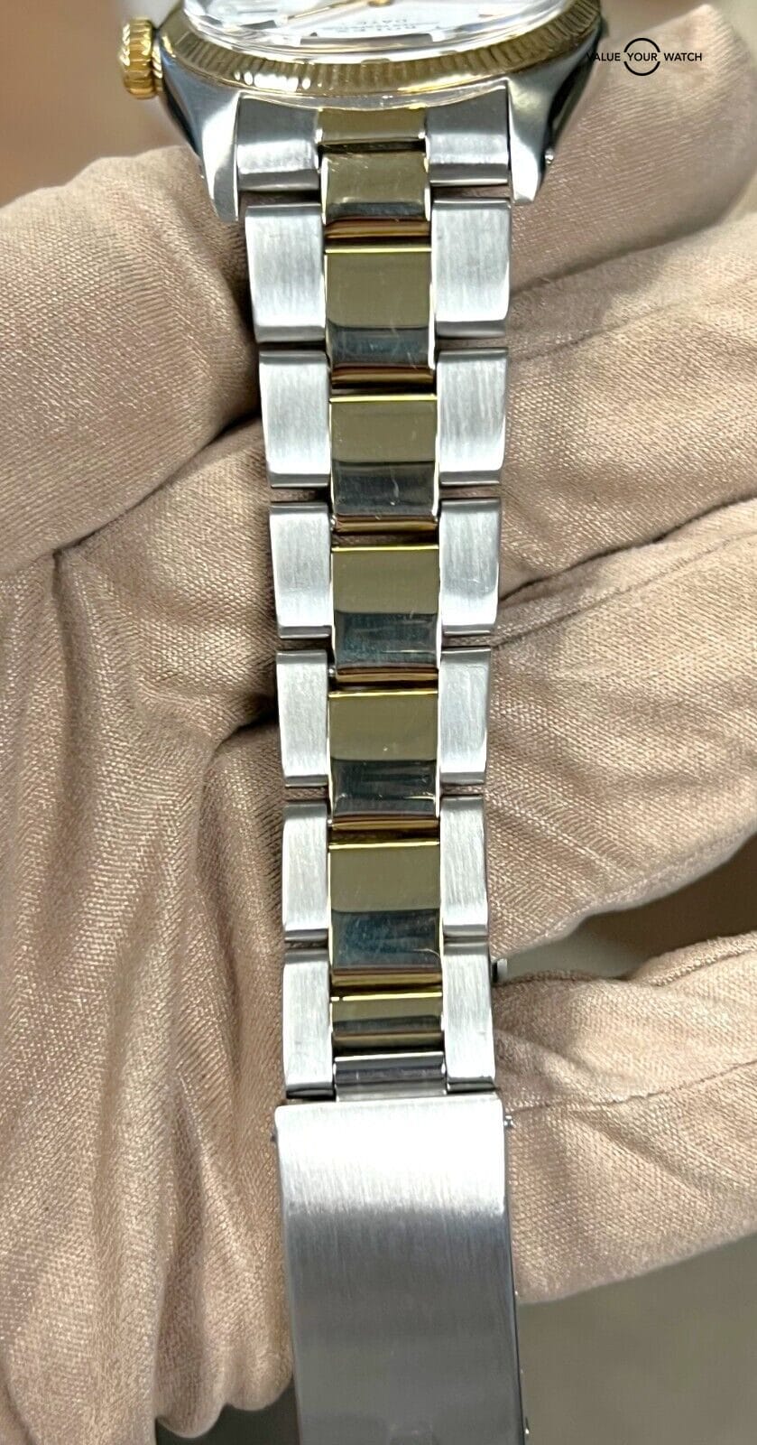 Rolex Oyster Perpetual Date 1500 White Dial Two Tone 34mm! - Image 12