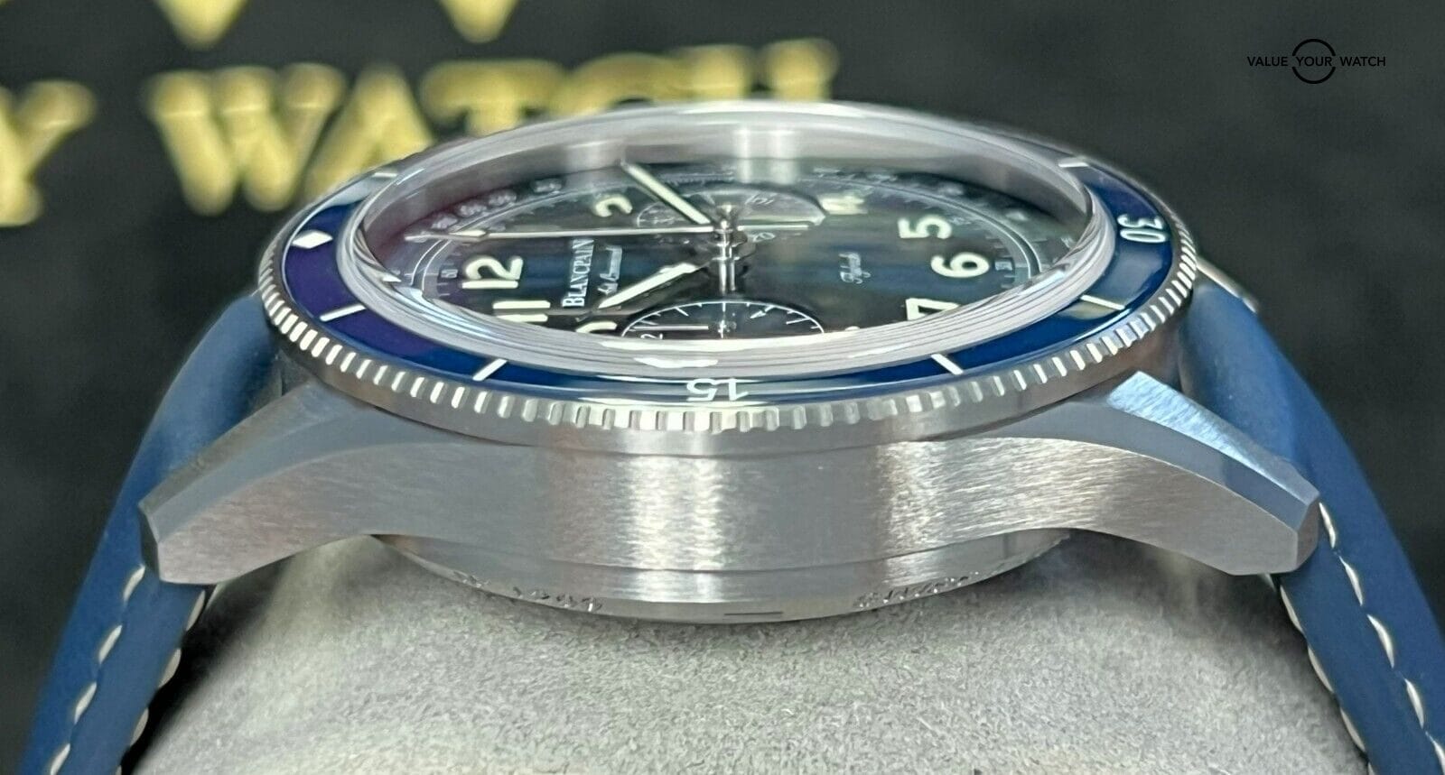 NEW 2023 Blancpain Air Command Flyback Chronograph AC02-12B40-63B Blue Dial! - Image 6