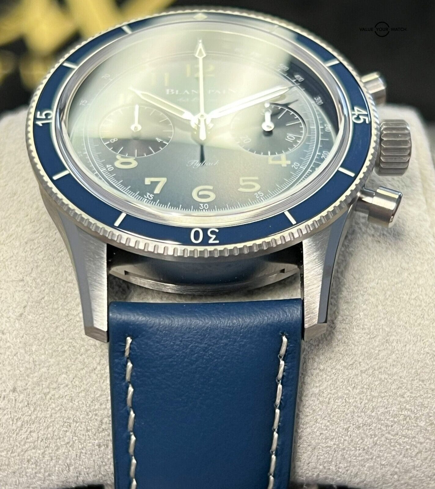 NEW 2023 Blancpain Air Command Flyback Chronograph AC02-12B40-63B Blue Dial! - Image 8