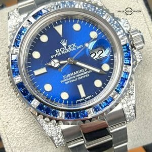 Rolex Submariner 116610LN Steel Custom 116659 with Diamonds Sapphires!