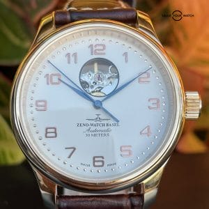 Auth. Zeno-Watch Basel Open Heart 9564 Swiss Made ETA 2824 Watch Automatic Runs