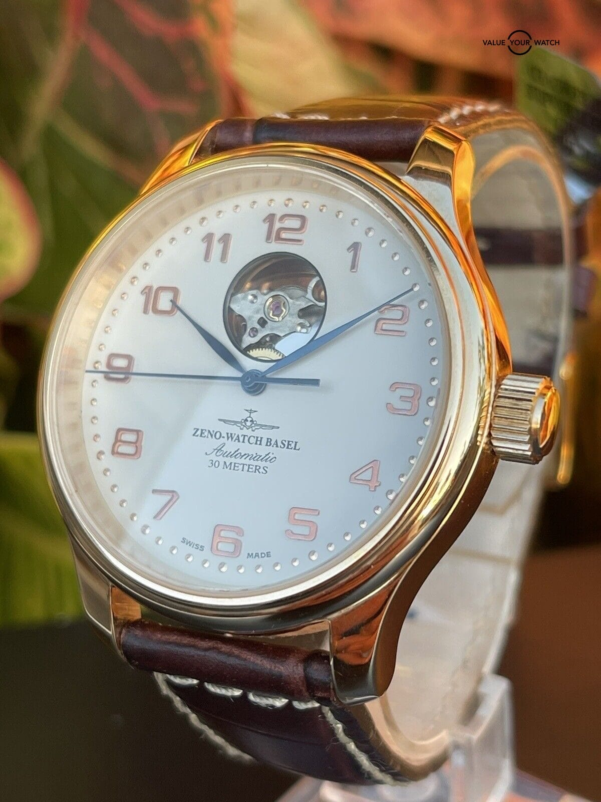 Auth. Zeno-Watch Basel Open Heart 9564 Swiss Made ETA 2824 Watch Automatic Runs - Image 6