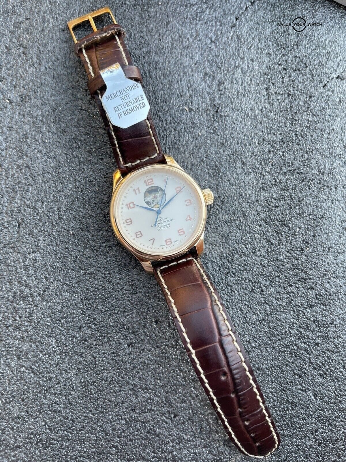 Auth. Zeno-Watch Basel Open Heart 9564 Swiss Made ETA 2824 Watch Automatic Runs - Image 9