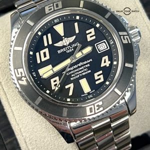 Breitling Superocean 42mm A17364 Stainless Steel Black Dial w/Papers!