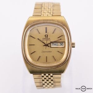 Vintage Omega Seamaster Ref.166.0211 TV Dial Cal.1020 Automatic Gold Men's Watch