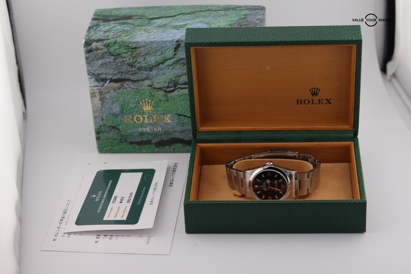 Rolex Explorer 36mm 14270 x 2023 Rolex Service Card Men's