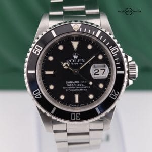 1988 Rolex Submariner Date 16610 | T-Swiss Tritium Dial | Men's Black Watch