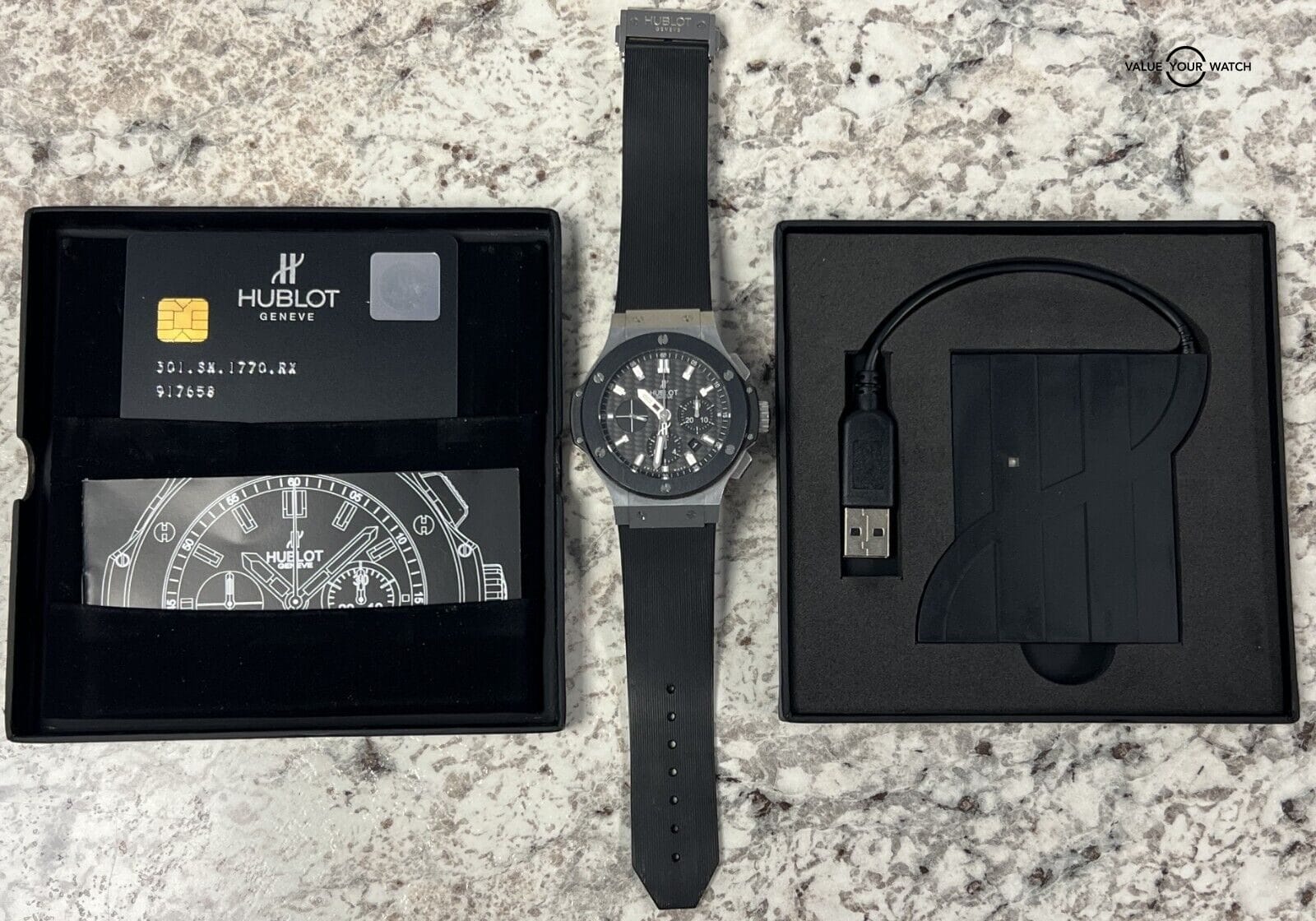 Hublot Big Bang 44mm 301.SM.1770.RX 44mm Carbon Dial W/PAPERS! - Image 12