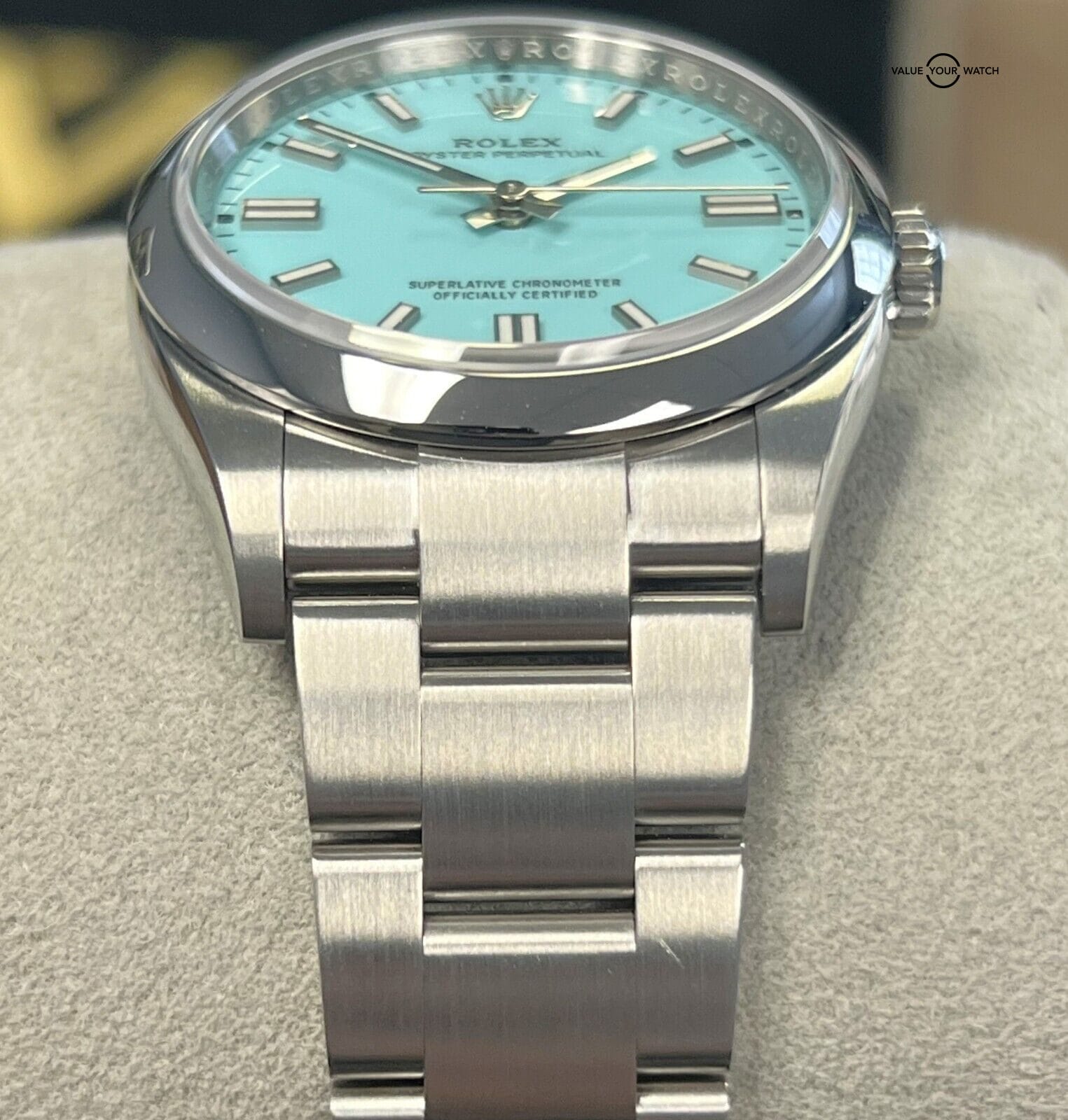 2022 Rolex Oyster Perpetual 126000 36mm Turquoise Tiffany BOXES/PAPERS! - Image 8