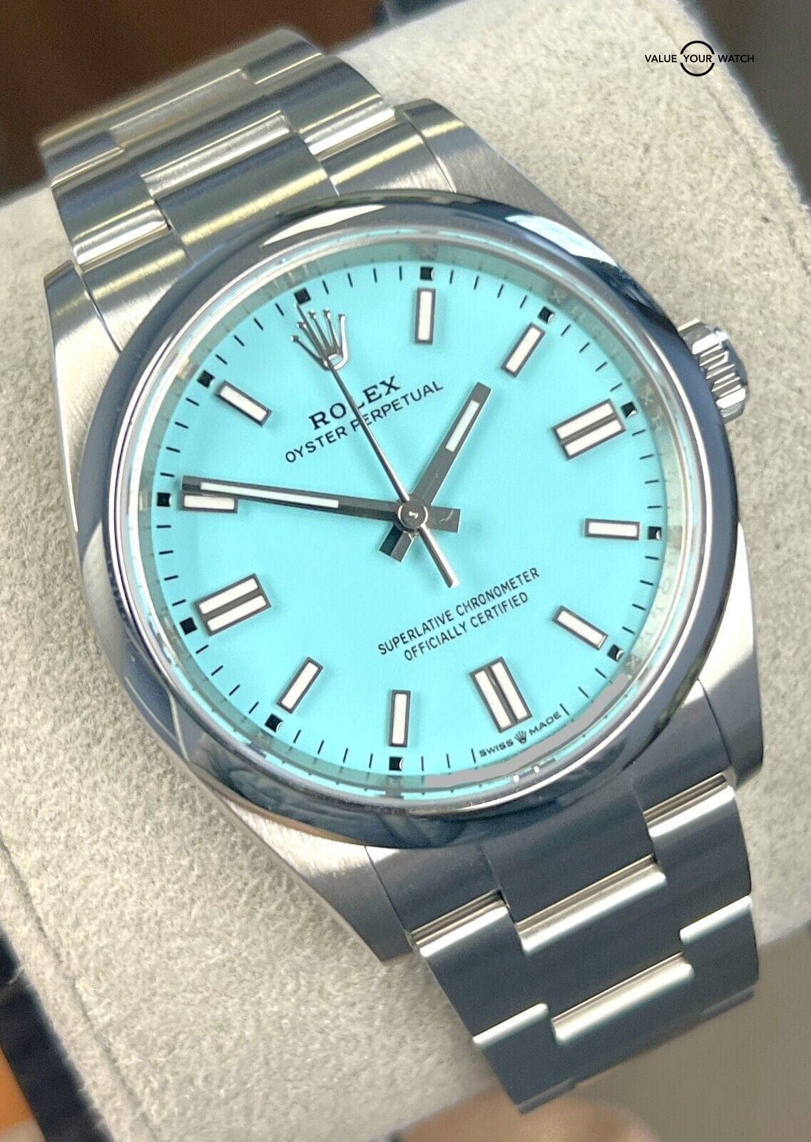 2022 Rolex Oyster Perpetual 126000 36mm Turquoise Tiffany BOXES/PAPERS!