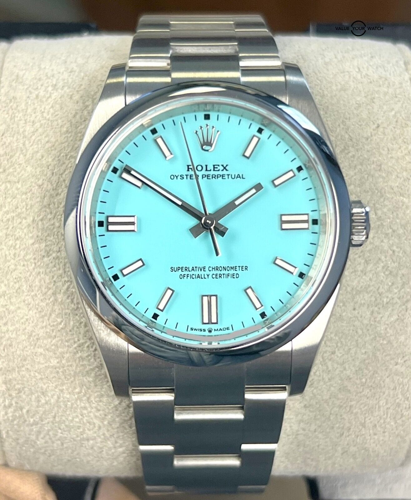 2022 Rolex Oyster Perpetual 126000 36mm Turquoise Tiffany BOXES/PAPERS! - Image 15
