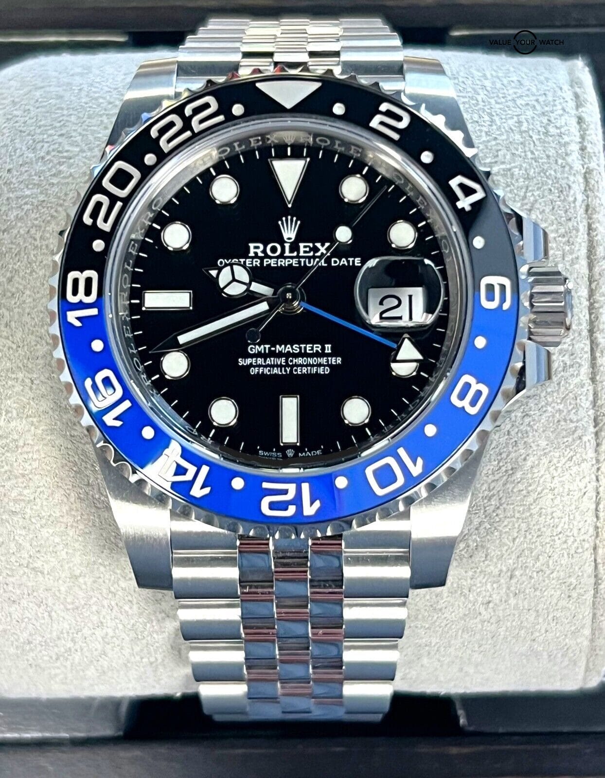 Rolex GMT Master II Pepsi 126710BLRO Bezel Jubilee