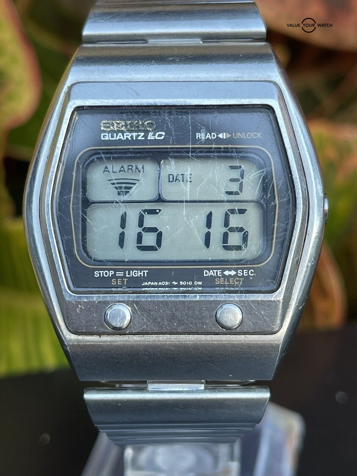 Vintage Seiko Alarm Watch LCD Date Quartz w/ Bracelet A031-5019 Runs Estate Sale Vintage Seiko Alarm Watch LCD Date Quartz w/ Bracelet A031-5019 Runs Estate Sale