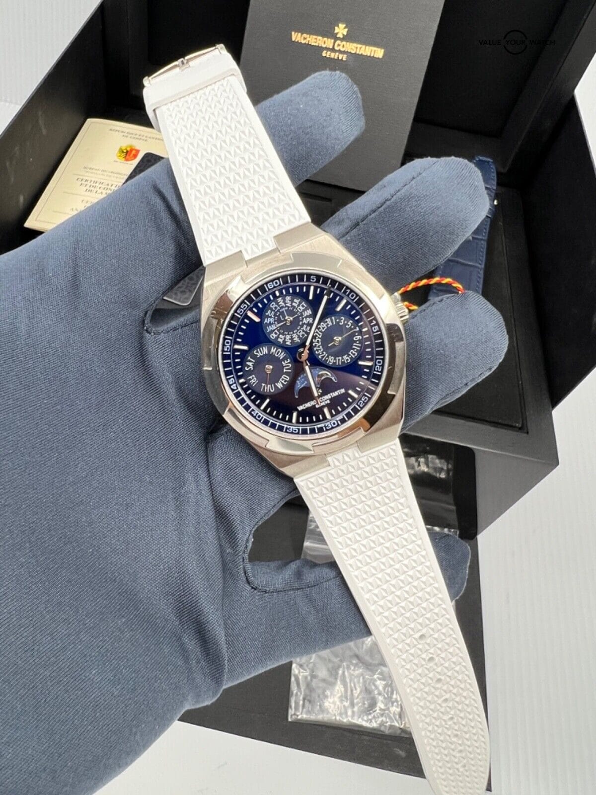 2021 Perpetual Calendar 4300V Vacheron Constantin Overseas 18k White Gold 41.5mm - Image 8