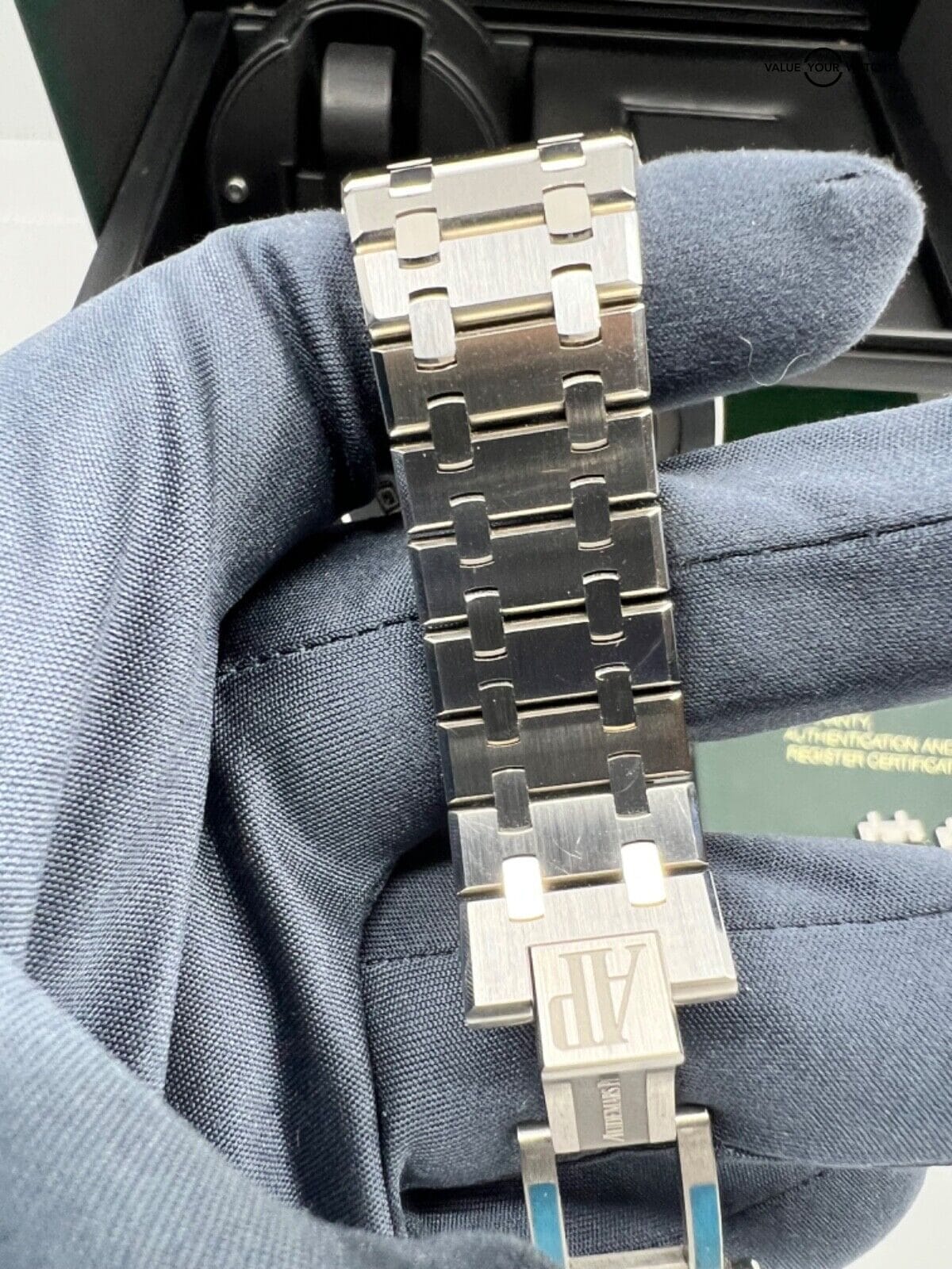 2017 Complete Set Audemars Piguet Royal Oak Blue Dial Perpetual Calendar 26574st - Image 5