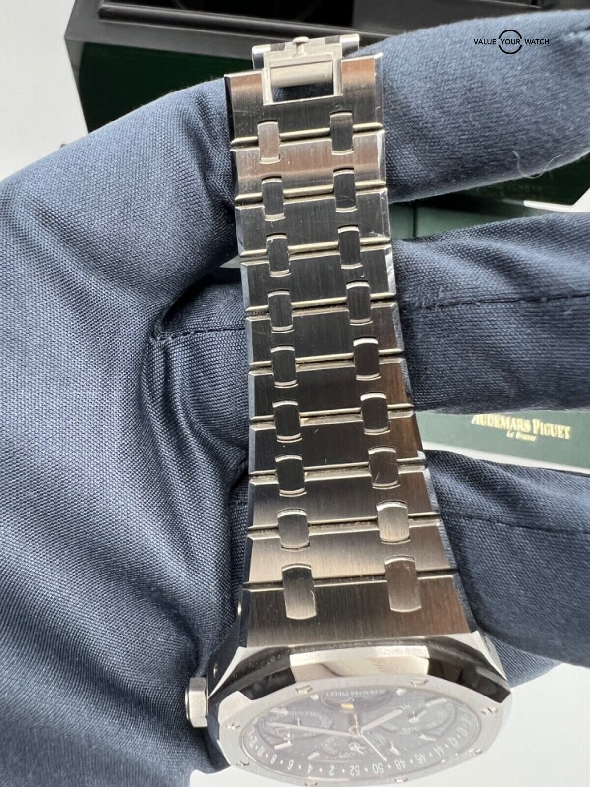 2017 Complete Set Audemars Piguet Royal Oak Blue Dial Perpetual Calendar 26574st - Image 6