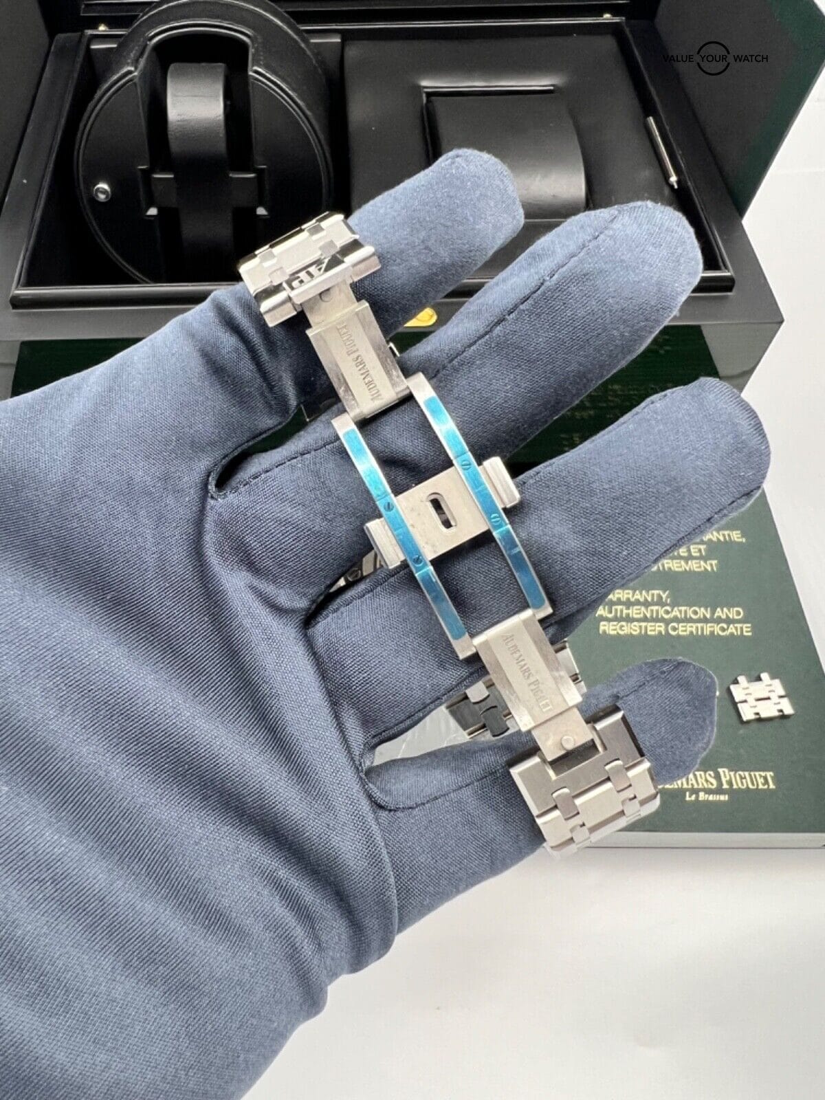 2017 Complete Set Audemars Piguet Royal Oak Blue Dial Perpetual Calendar 26574st - Image 8