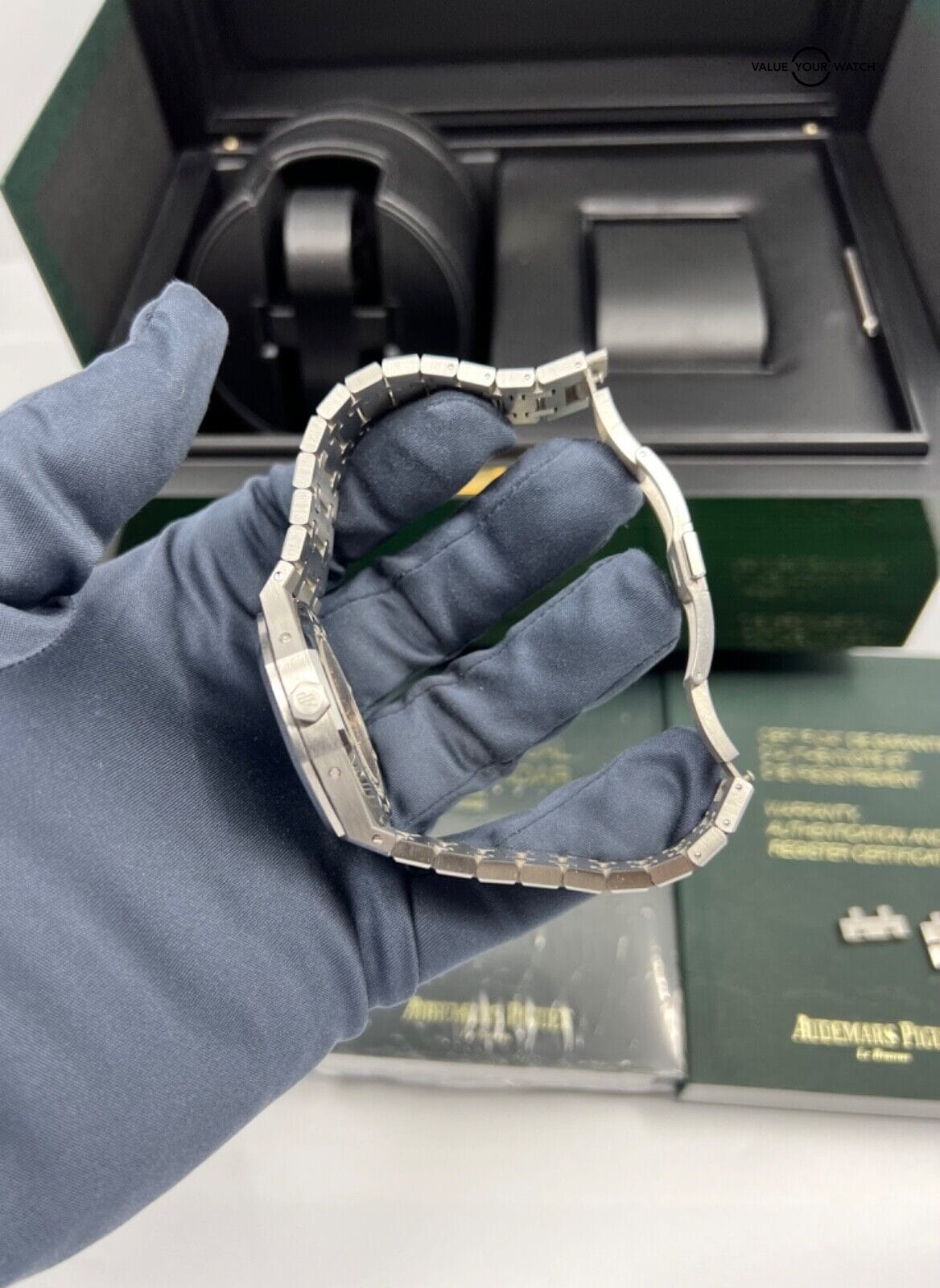 2017 Complete Set Audemars Piguet Royal Oak Blue Dial Perpetual Calendar 26574st - Image 10