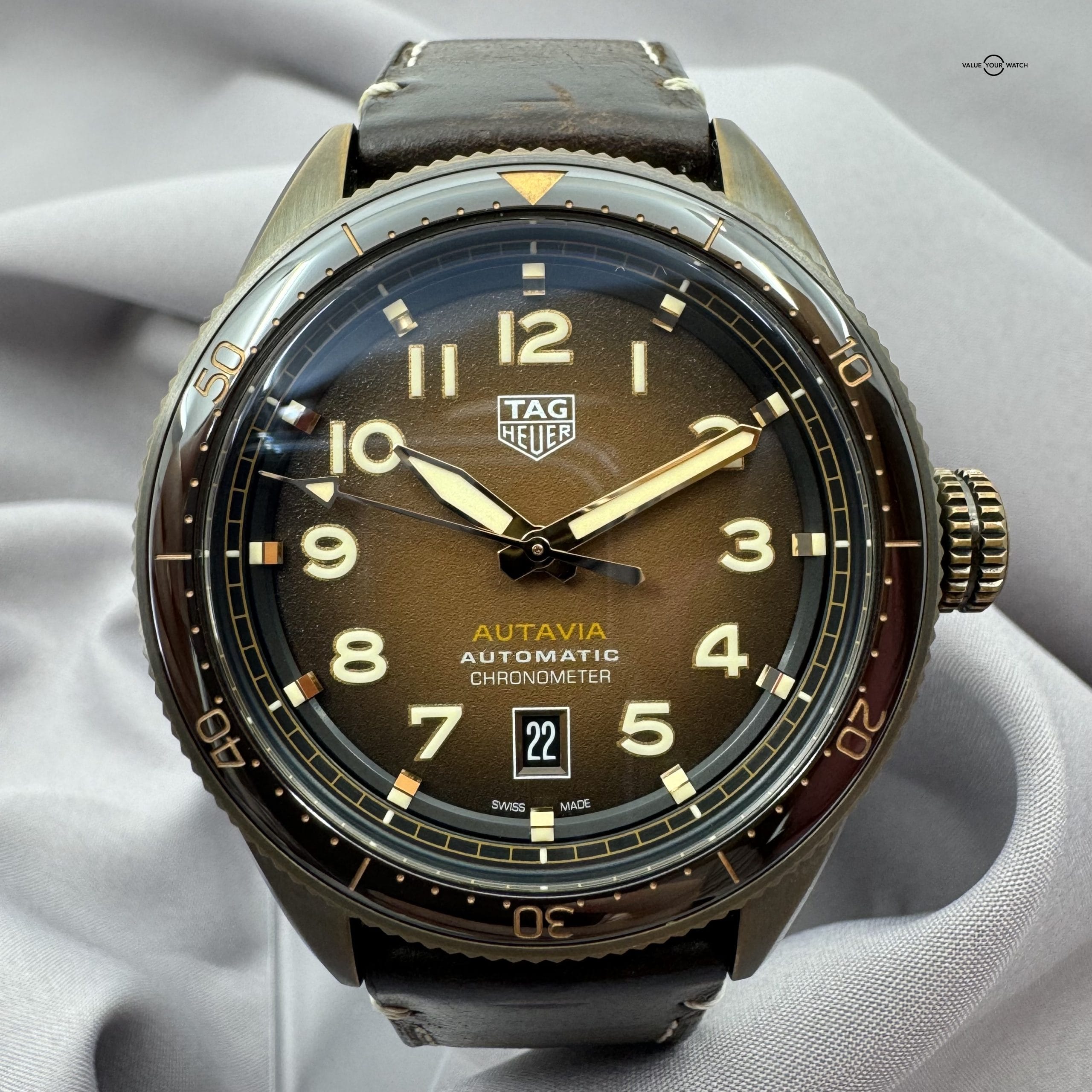 TAG Heuer Autavia Bronze Brown Dial Watch 42MM Automatic Watch WBE5191.FC8276