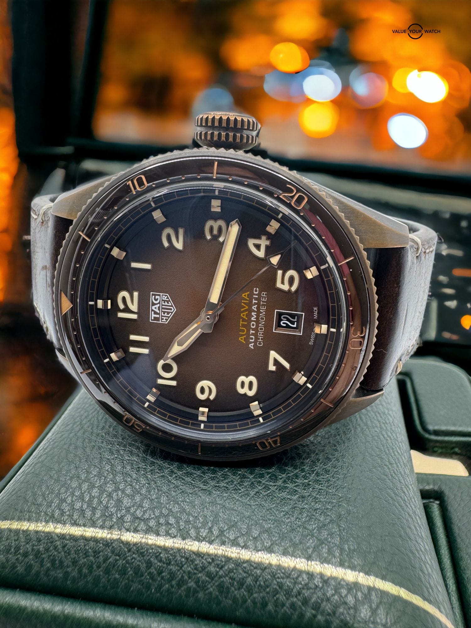 TAG Heuer Autavia Bronze Brown Dial Watch 42MM Automatic Watch WBE5191.FC8276 - Image 2