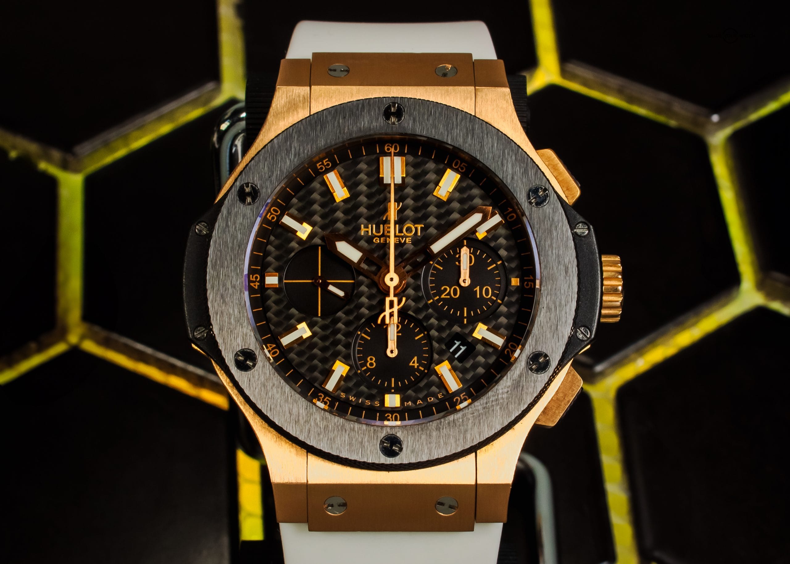 Hublot Big Bang Evolution Rose Gold Ceramic Carbon Dial 44mm BOX PAPERS 2 STRAPS 301.PM.1780.GR