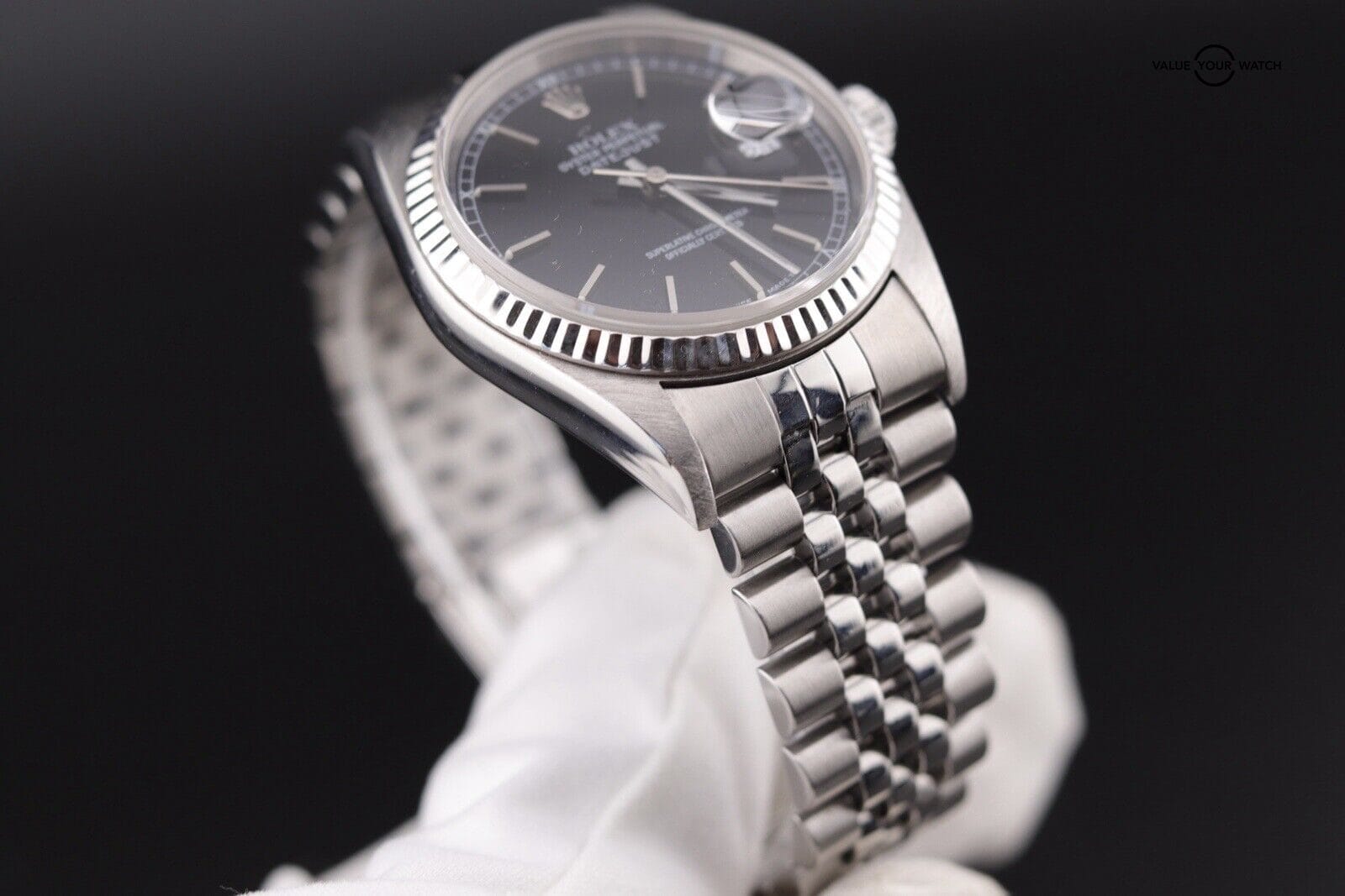 Rolex Datejust 36mm 16220 k serial White Gold Fluted Bezel - Image 10