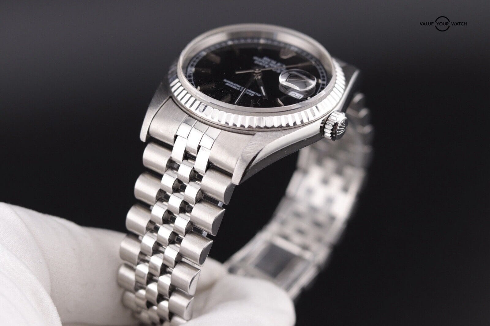 Rolex Datejust 36mm 16220 k serial White Gold Fluted Bezel - Image 13