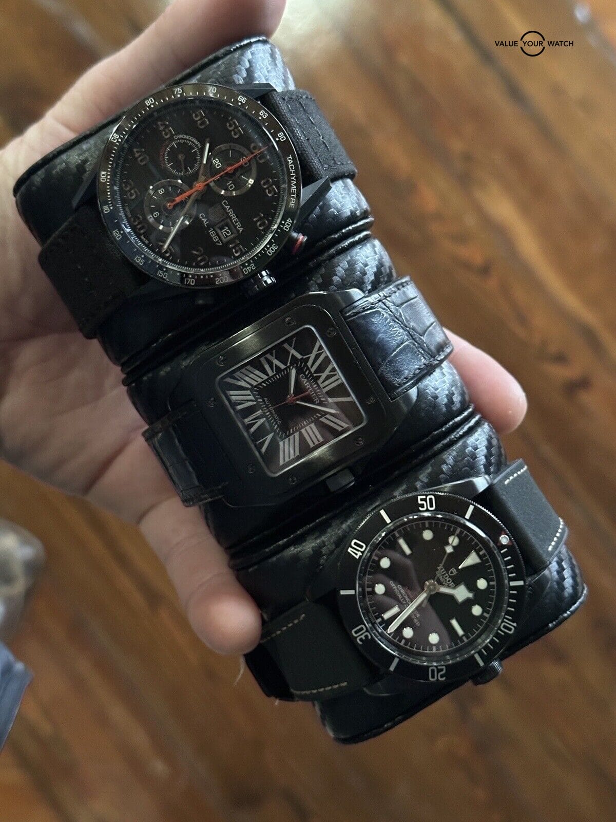 TAG HEUER CARRERA CAR2A80.FC6237 BLACK PVD TITANIUM AUTOMATIC CALIBRE 1887 WATCH - Image 3