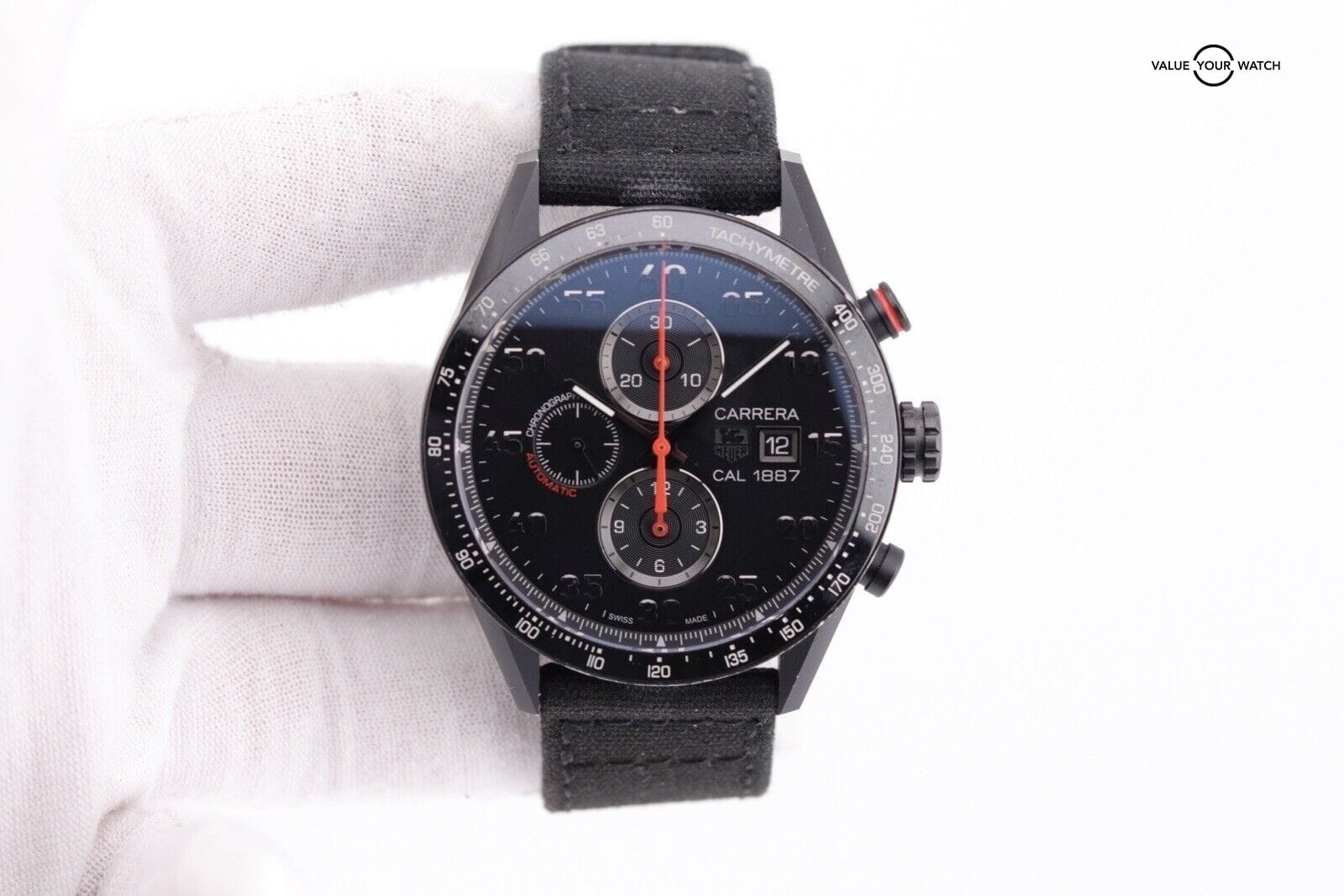 TAG HEUER CARRERA CAR2A80.FC6237 BLACK PVD TITANIUM AUTOMATIC CALIBRE 1887 WATCH - Image 8
