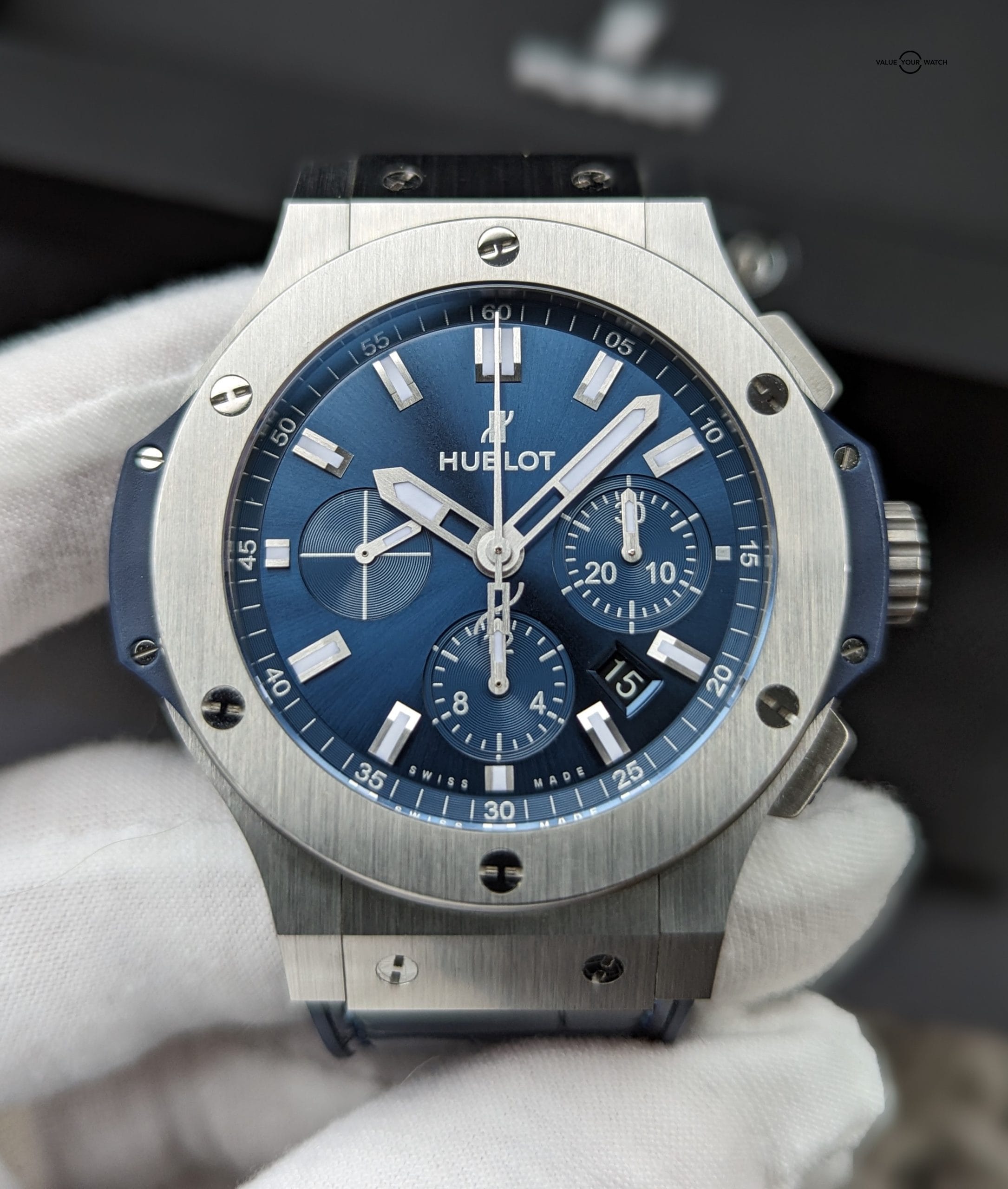 Hublot Big Bang Original Steel Blue 44mm MINT 301.SX.7170.LR w/Box+ Card - Image 2