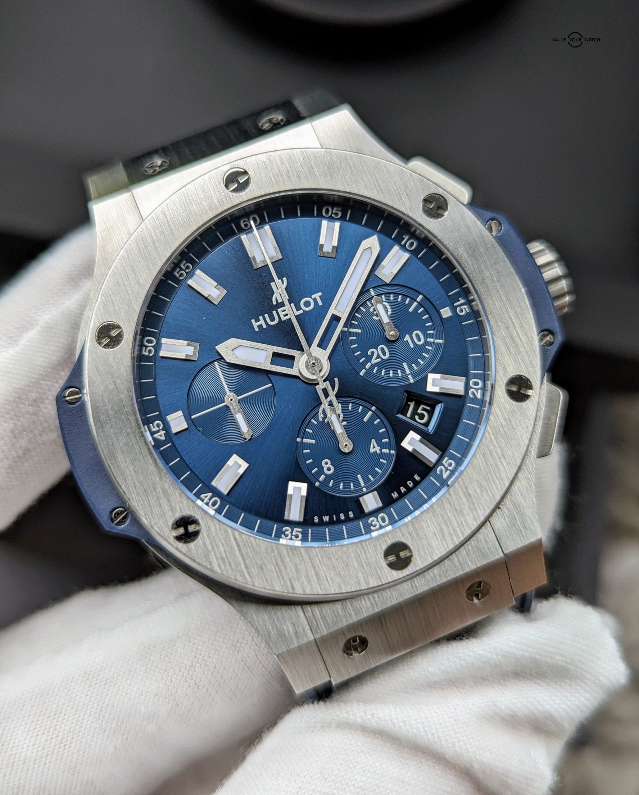 Hublot Big Bang Original Steel Blue 44mm MINT 301.SX.7170.LR w/Box+ Card - Image 5