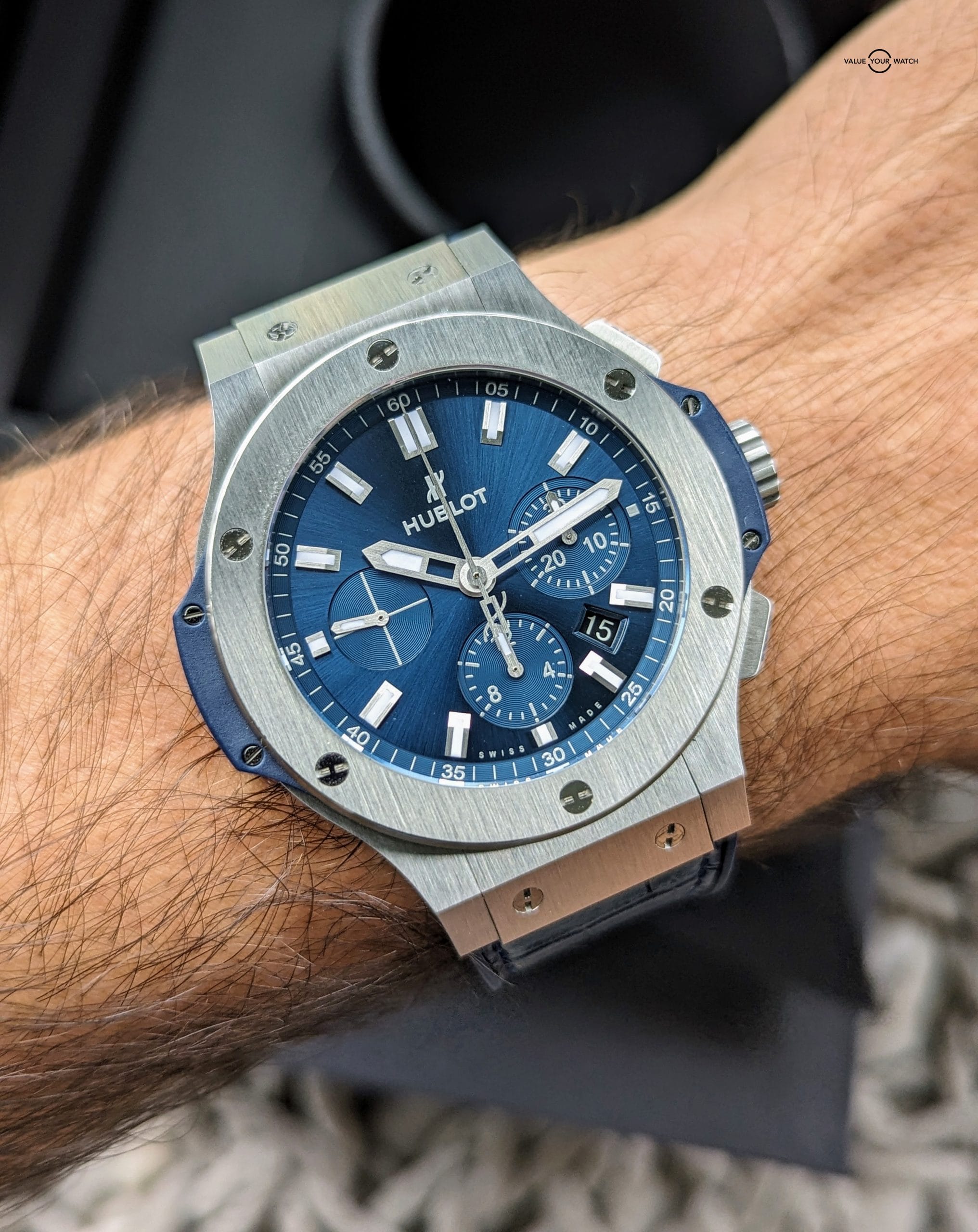 Hublot Big Bang Original Steel Blue 44mm MINT 301.SX.7170.LR w/Box+ Card - Image 15