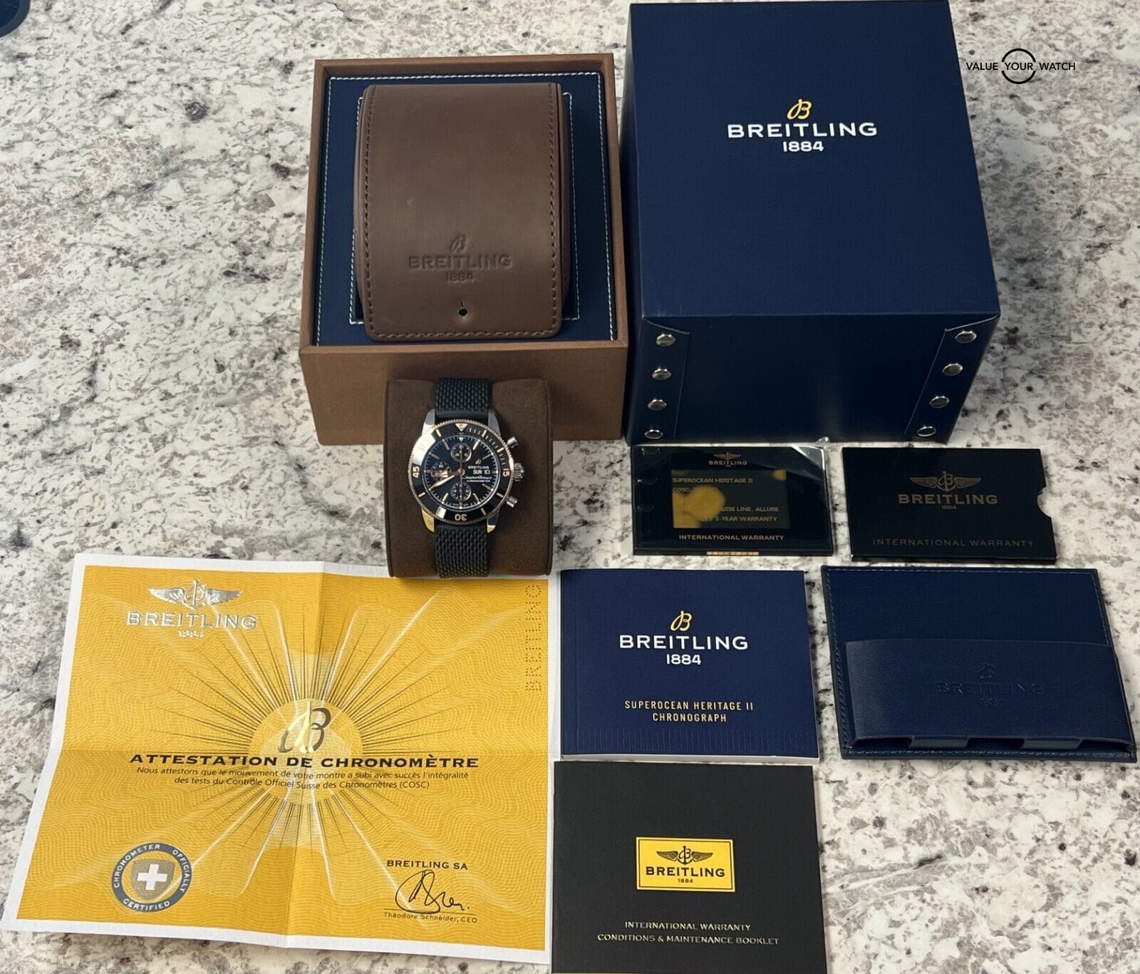 Breitling Superocean Heritage II Chronograph 44mm Black Dial BOXES/PAPERS! - Image 10