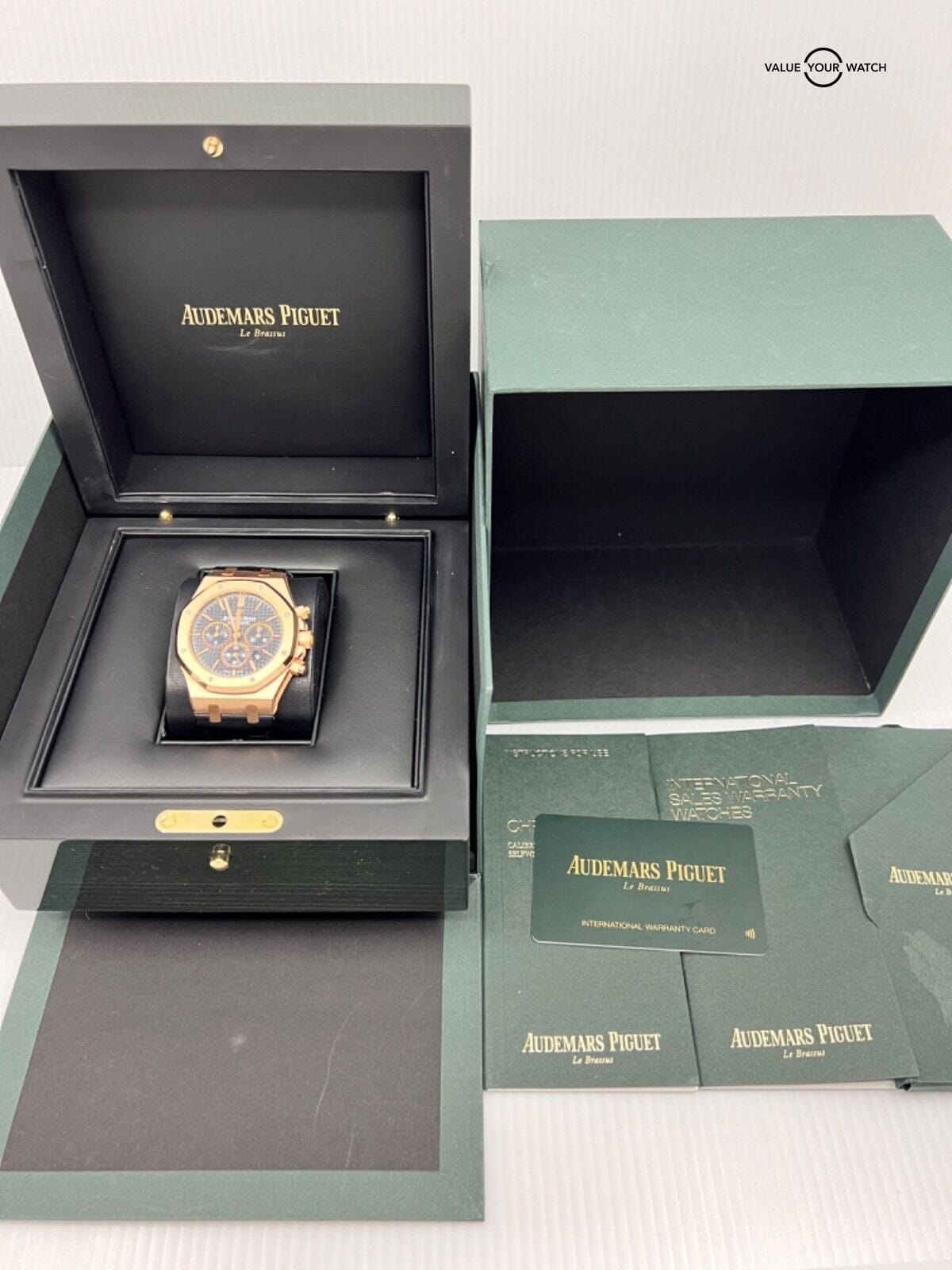 2017 Audemars Piguet Royal Oak 26320OR Black Dial 41mm 18K Rose Gold Chronograph - Image 3