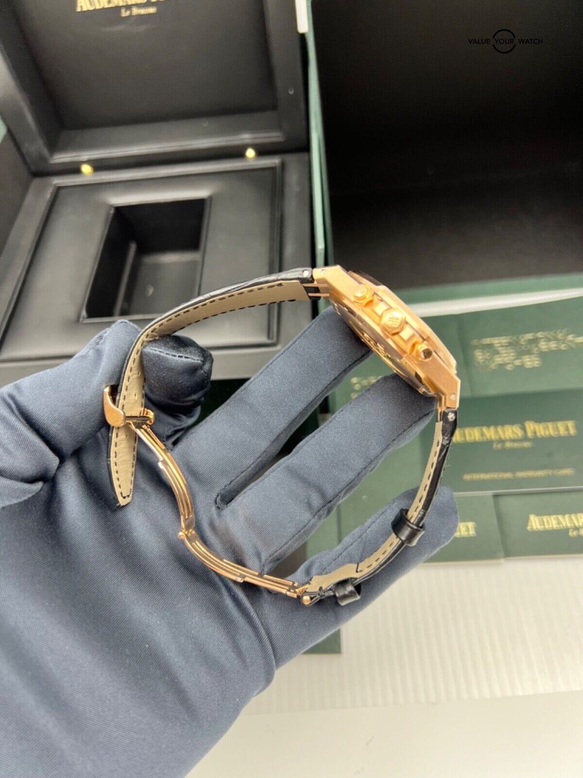 2017 Audemars Piguet Royal Oak 26320OR Black Dial 41mm 18K Rose Gold Chronograph - Image 6