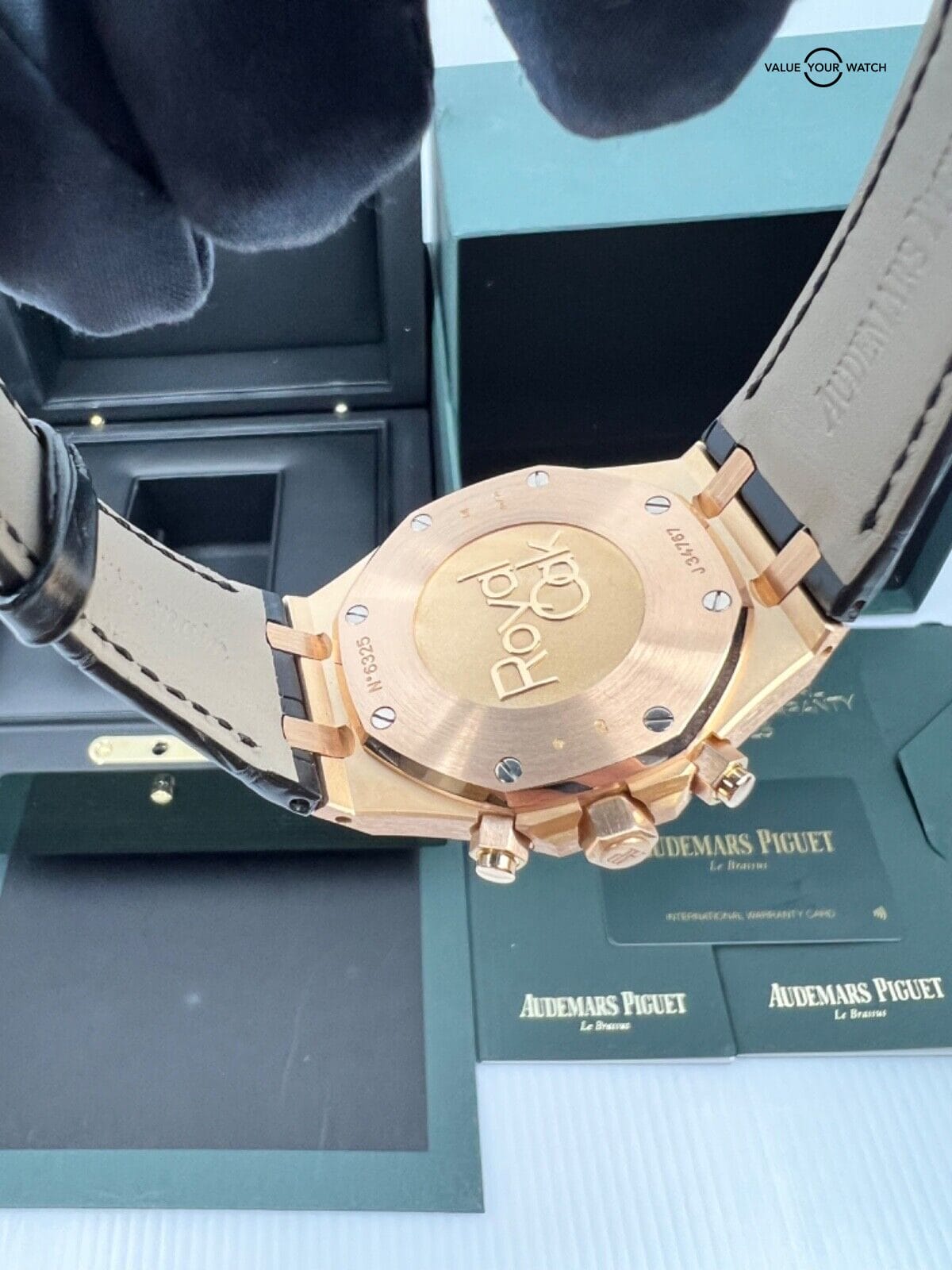 2017 Audemars Piguet Royal Oak 26320OR Black Dial 41mm 18K Rose Gold Chronograph - Image 7