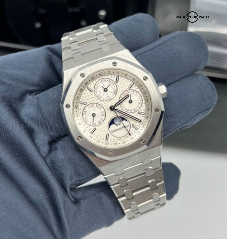 2016 Box Papers White Dial Audemars Piguet Royal Oak Perpetual Calendar 26574ST